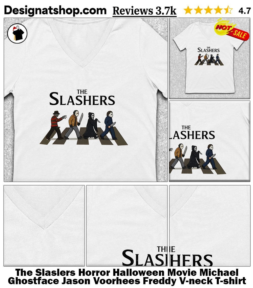 The Slaslers Horror Halloween Movie Michael Ghostface Jason Voorhees Freddy shirt