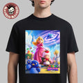 The Super Mario Galaxy Movie Princess Peach And Toad Characters Poster In Theaters On April 1 2026 T-Shirt