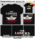 The Unpopular Club a red balloon and a paper boat shirt