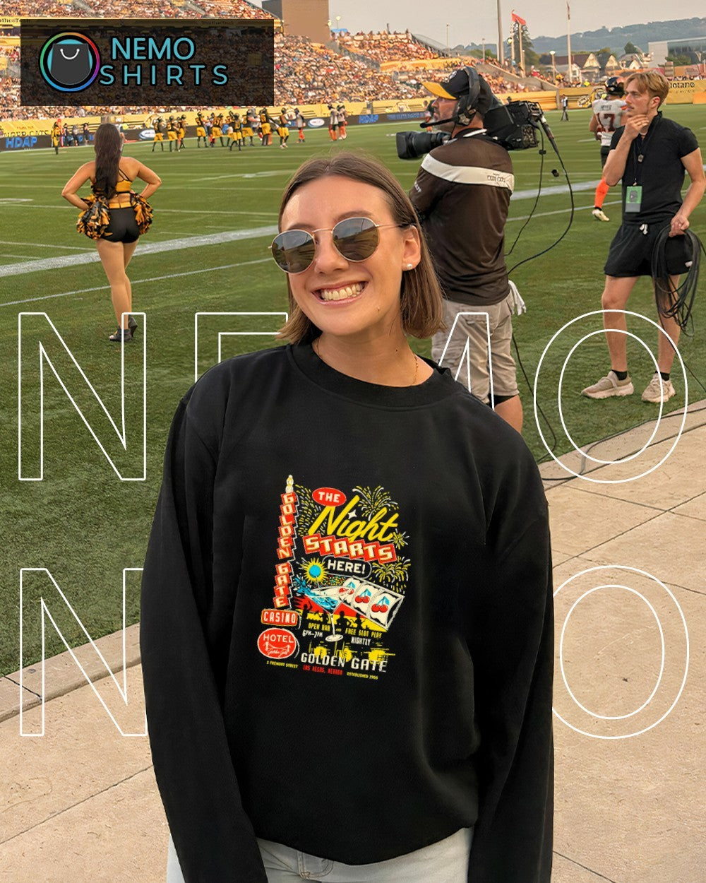 The night starts here casino shirt