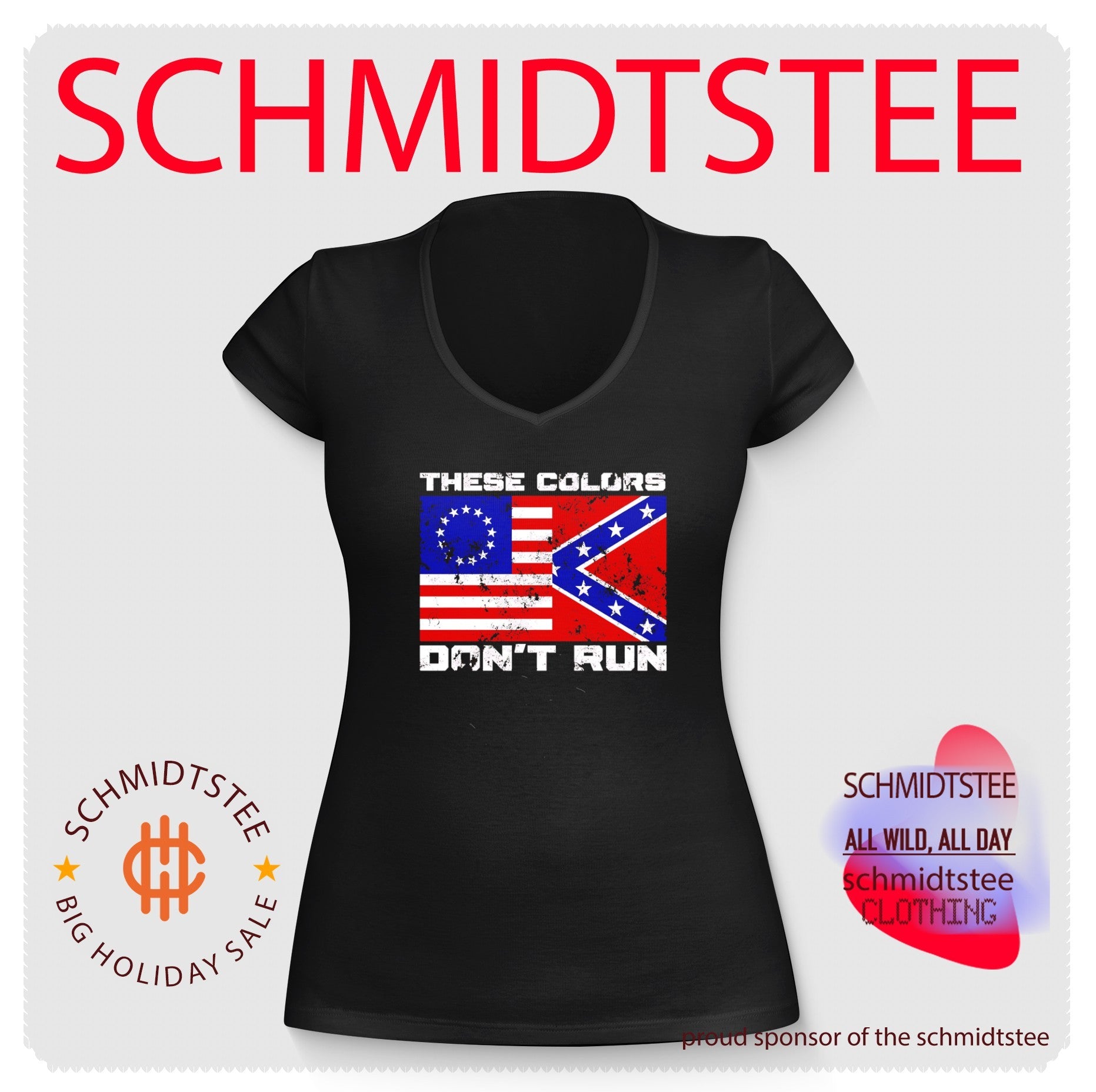 These Colors Don’t Run American and Confederate Flag shirt