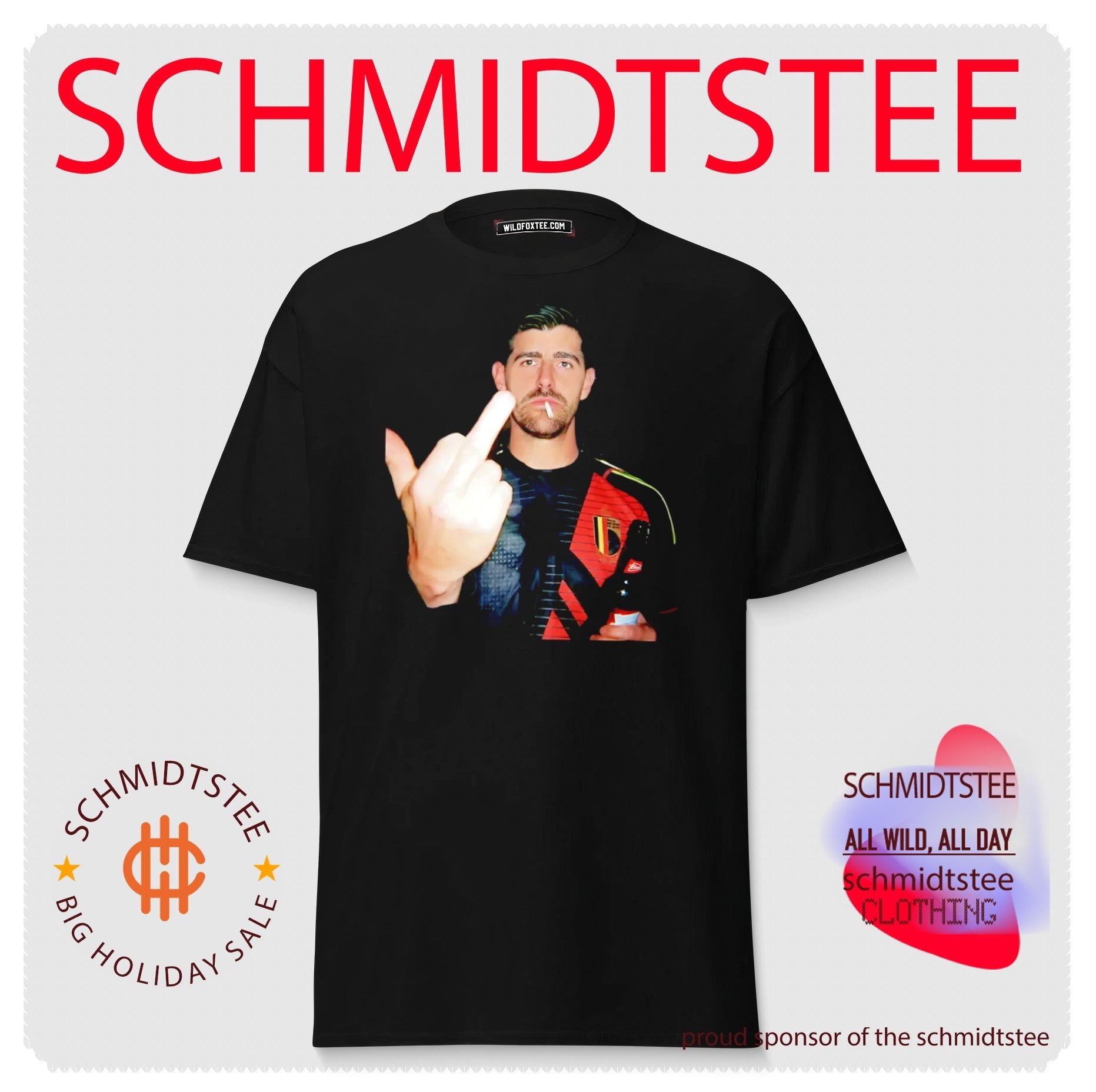 Thibaut Courtois Belgium National Team Middle Finger shirt
