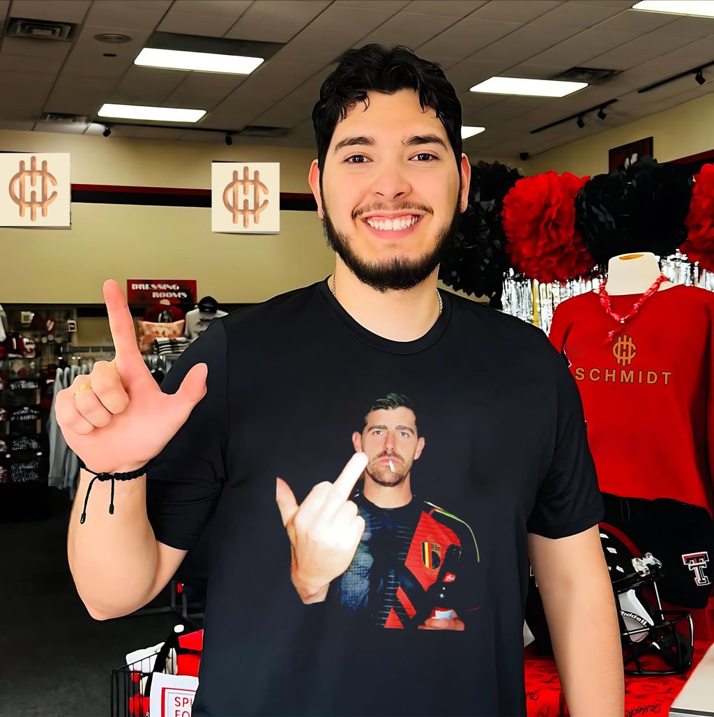Thibaut Courtois Belgium National Team Middle Finger shirt