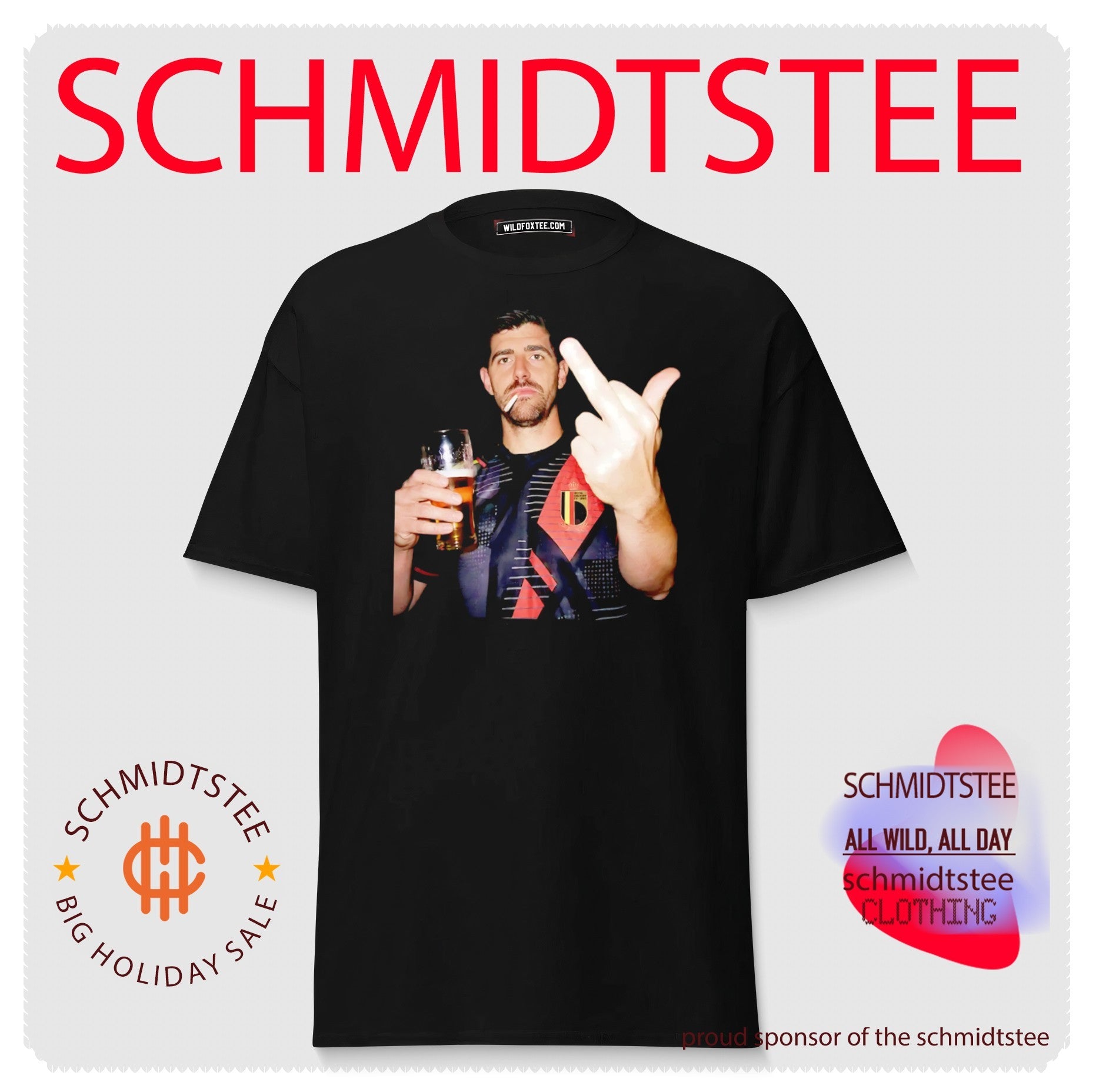 Thibaut Courtois Belgium Style Beer and Cigarette shirt