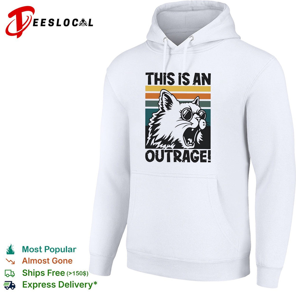 This is an outrage angry cat vintage shirt