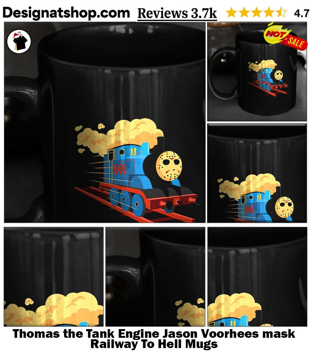 Thomas the Tank Engine Jason Voorhees mask Railway To Hell shirt