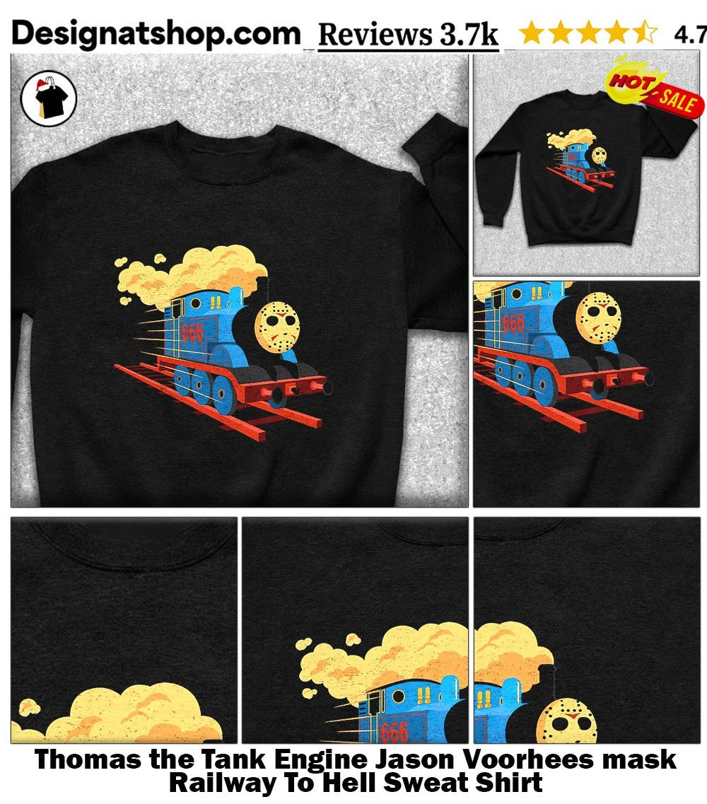 Thomas the Tank Engine Jason Voorhees mask Railway To Hell shirt