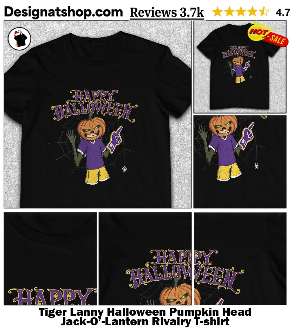 Tiger Lanny Halloween Pumpkin Head Jack-O’-Lantern Rivalry shirt