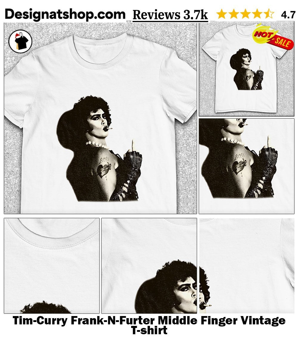 Tim-Curry Frank-N-Furter Middle Finger Vintage shirt