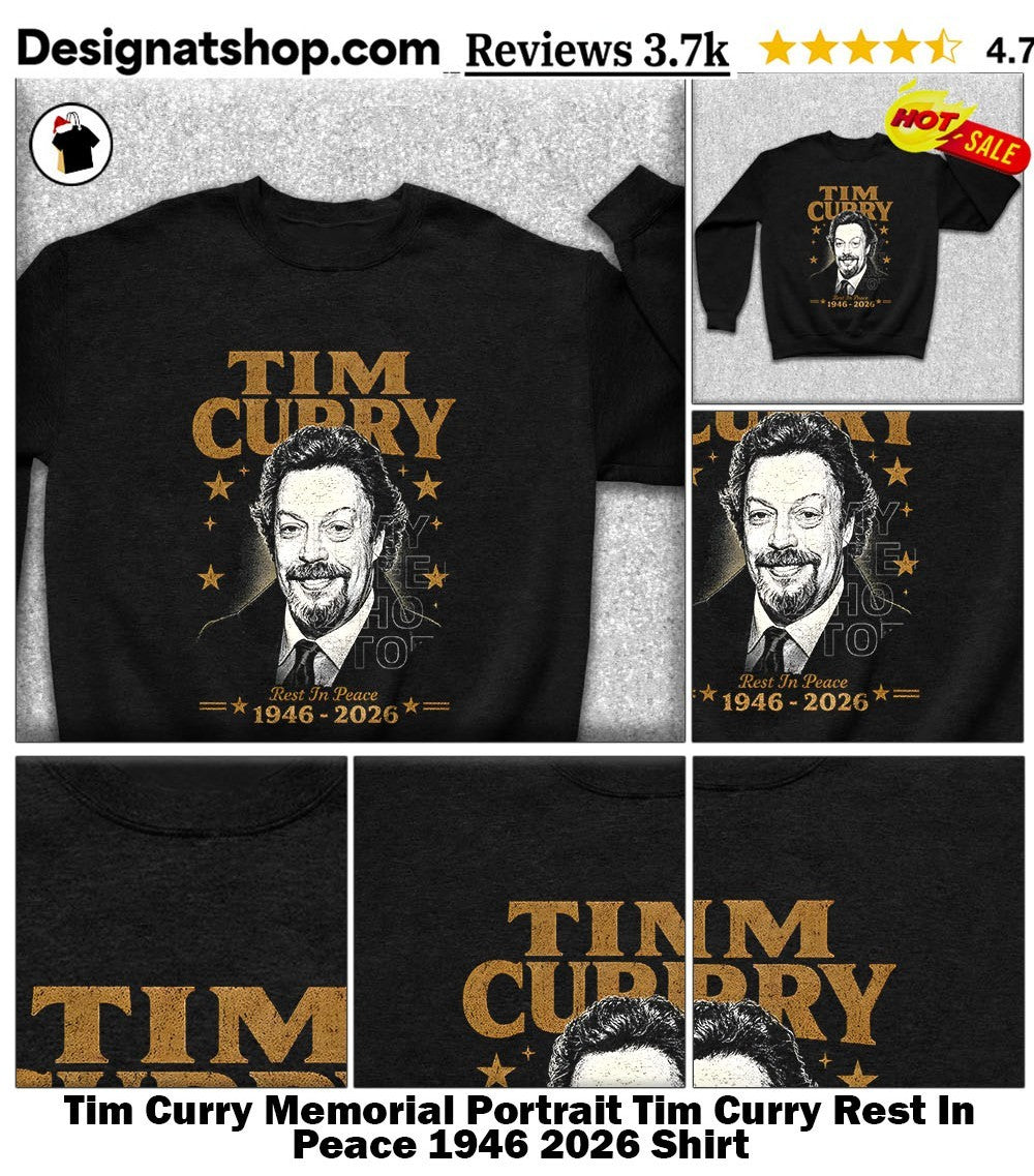 Tim Curry Memorial Portrait Tim Curry Rest In Peace 1946 2026 Shirt