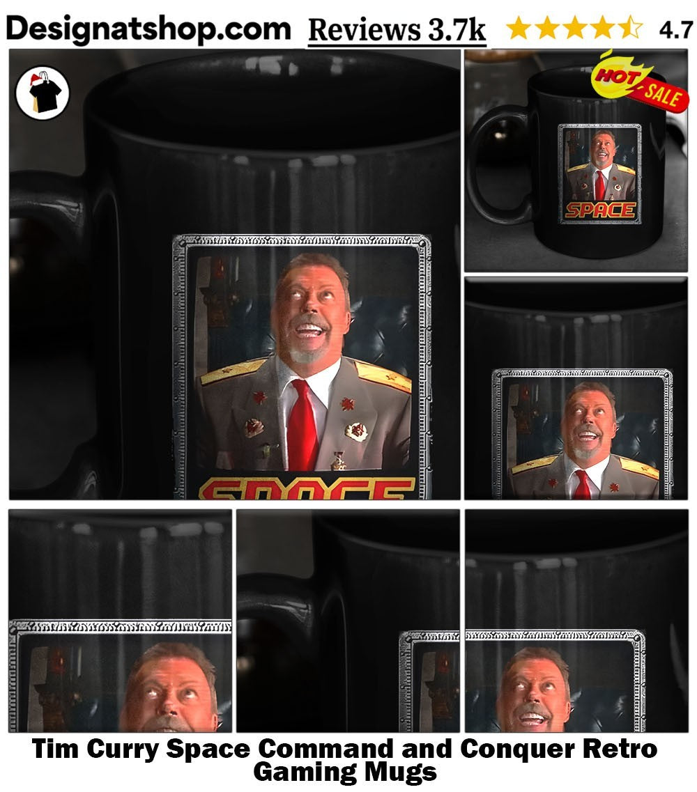 Tim Curry Space Command and Conquer Retro Gaming shirt