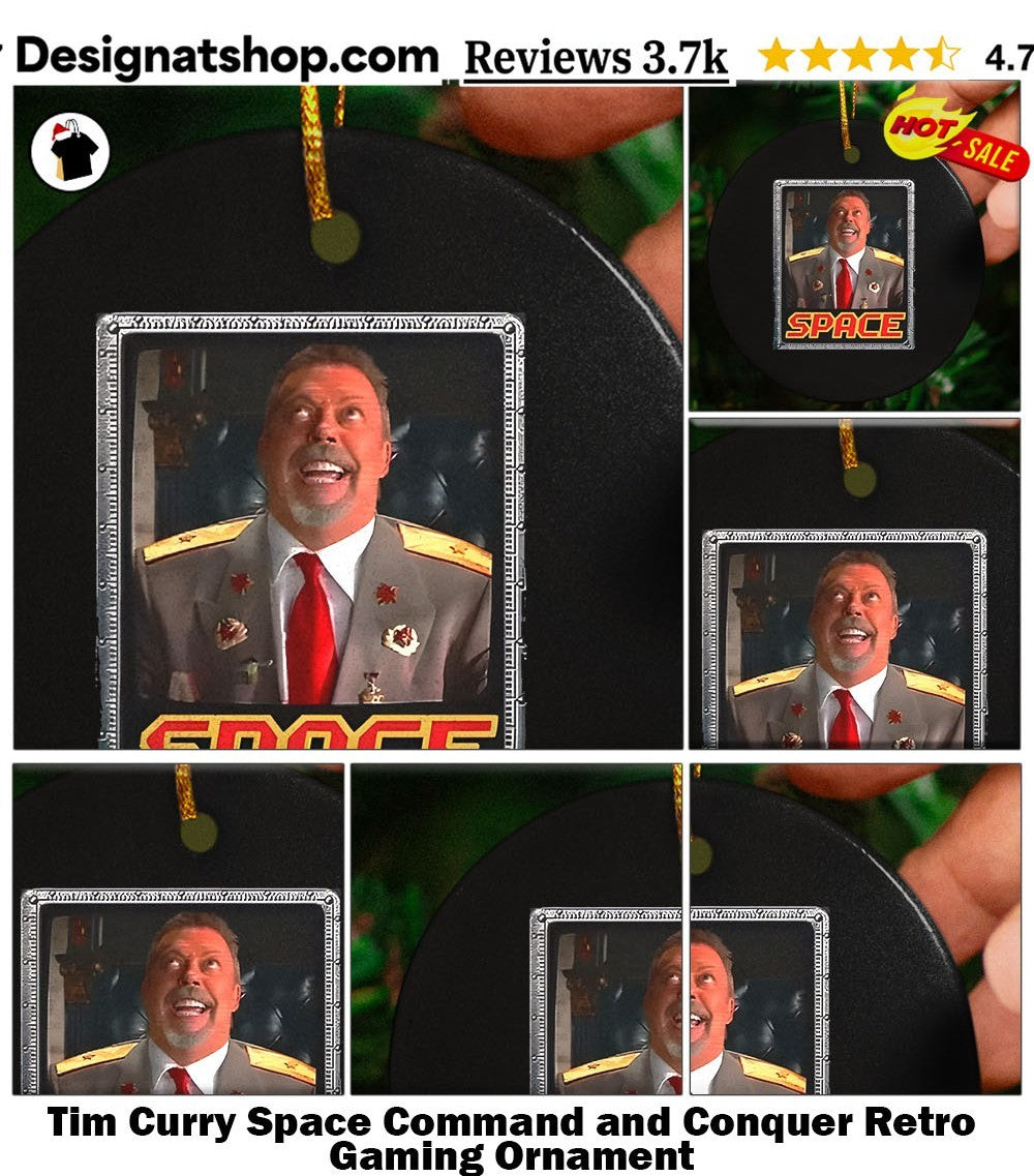 Tim Curry Space Command and Conquer Retro Gaming shirt