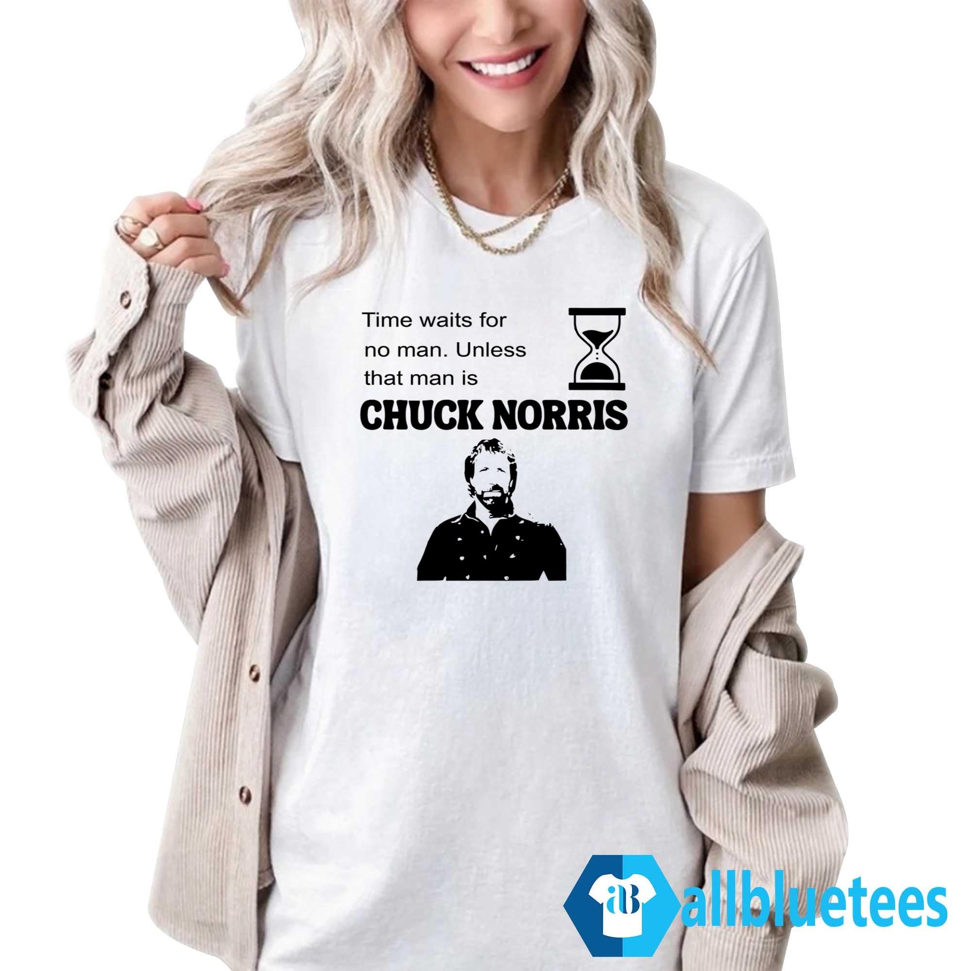 Time Waits For No Man Unless That Man Is Chuck Norris Shirt