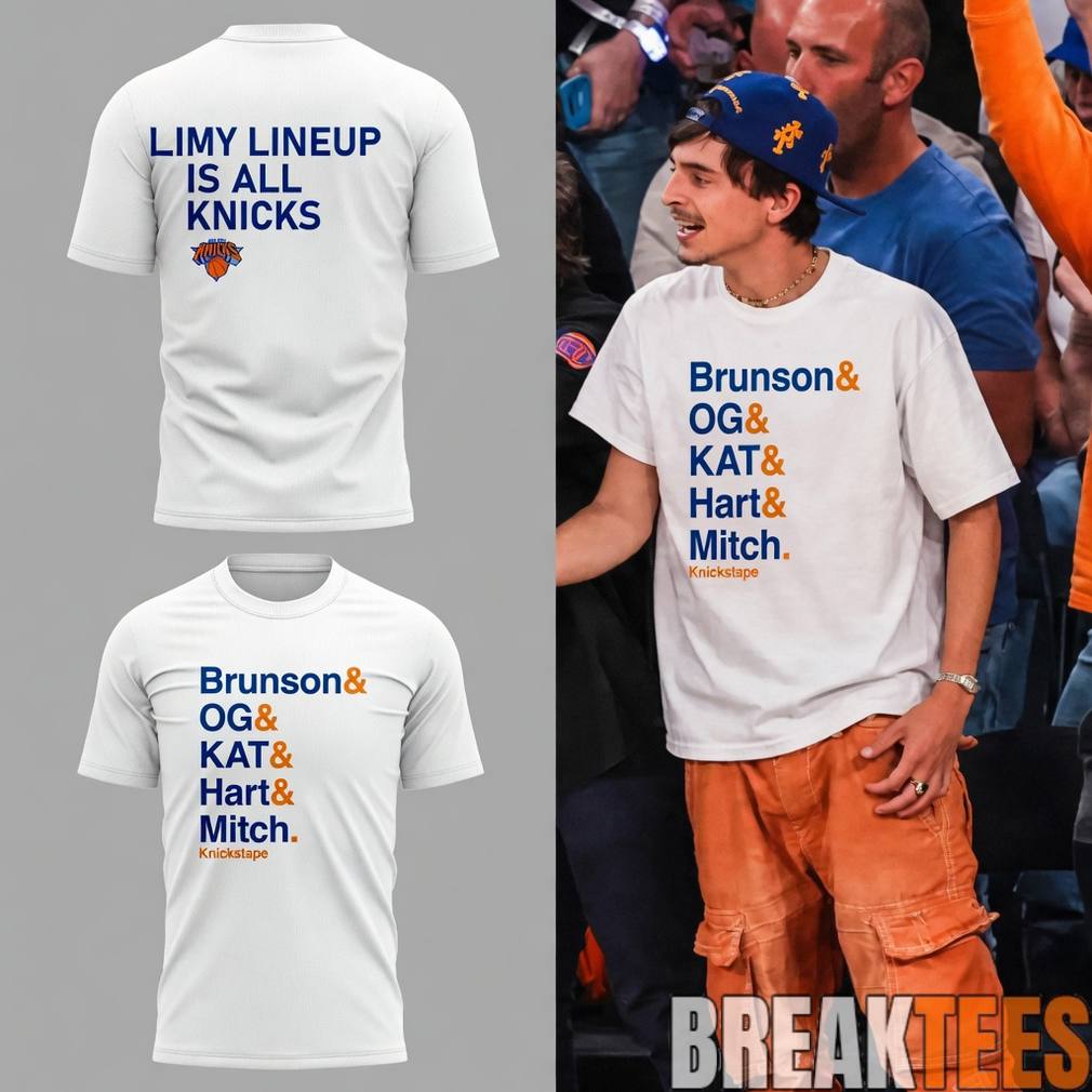 Timothée Chalamet New York Knicks Lineup T-Shirt