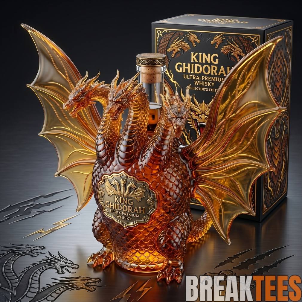 Titanic Three-Headed Dragon 3D Sculpted Collector’s Edition Whiskey Bottle