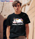Today I Unicant Lazy Unicorn with Rainbow Hair shirt