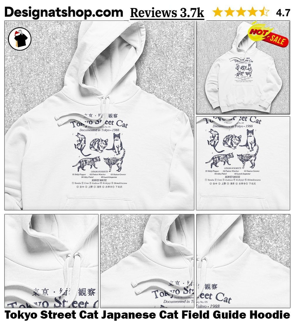 Tokyo Street Cat Japanese Cat Field Guide shirt