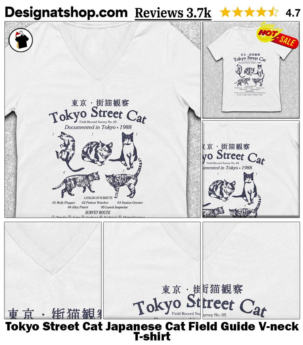 Tokyo Street Cat Japanese Cat Field Guide shirt
