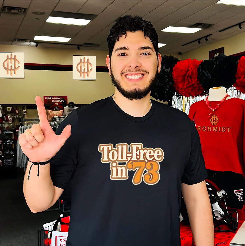 Toll-Free in ’73 1973 telephone nostalgia shirt