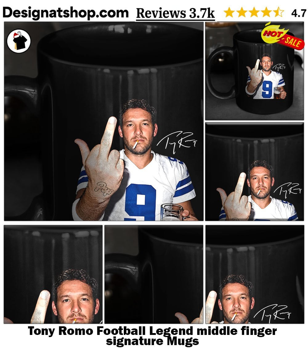 Tony Romo Football Legend middle finger signature shirt