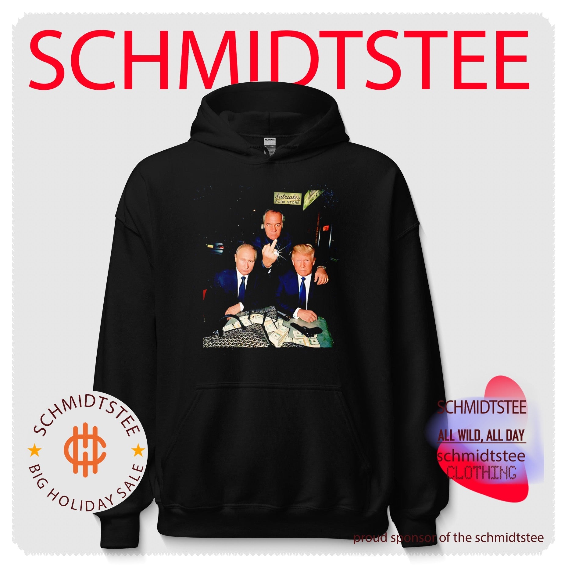 Tony Soprano Vladimir Putin and Donald Trump middle finger shirt