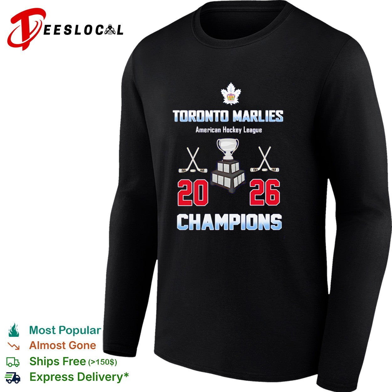 Toronto Marlies 2026 Champions American Hockey League trophy shirt