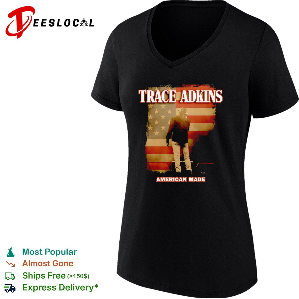 Trace Adkins American made man flag shirt