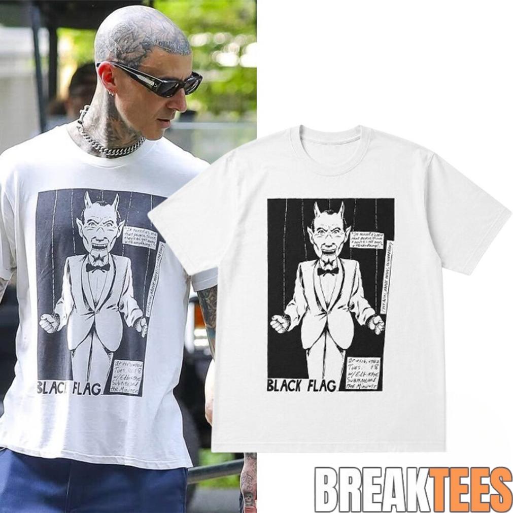 Travis Barker Raymond Pettibon Black Flag Shirt