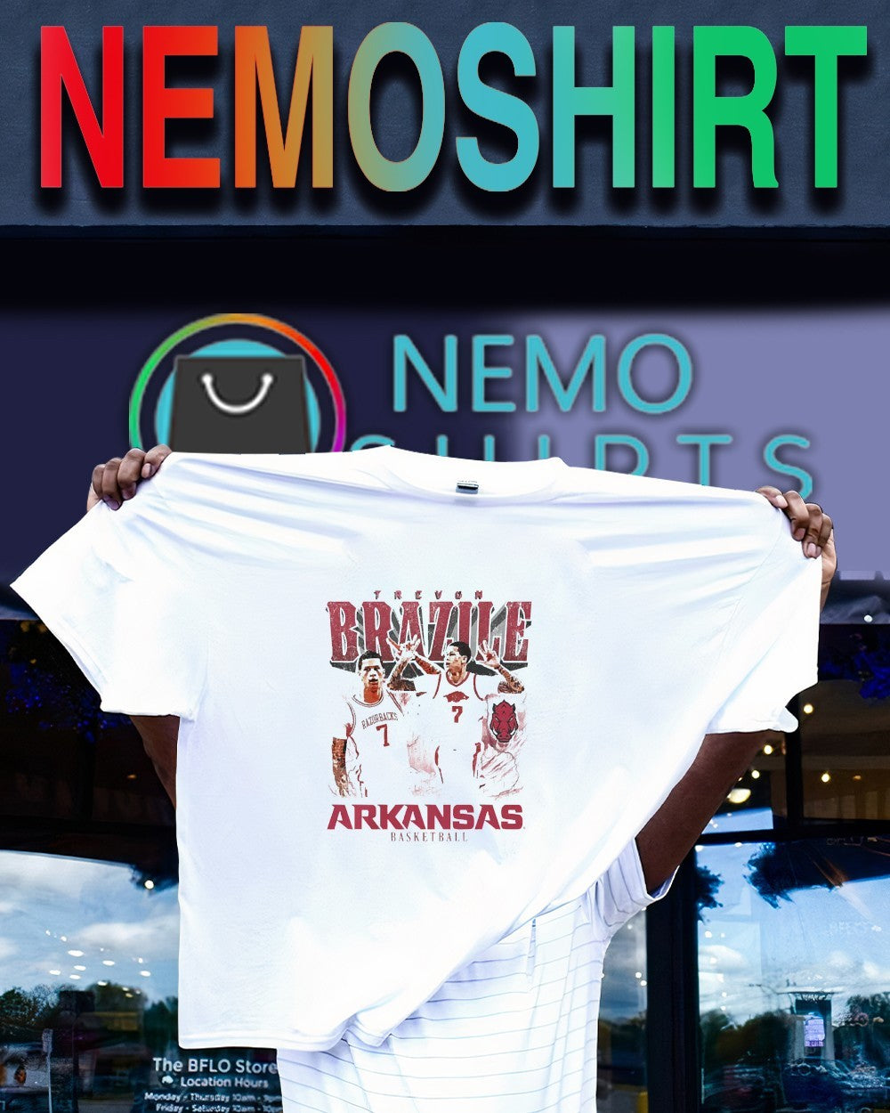 Trevon Brazile Arkansas Razorbacks player vintage graphic shirt