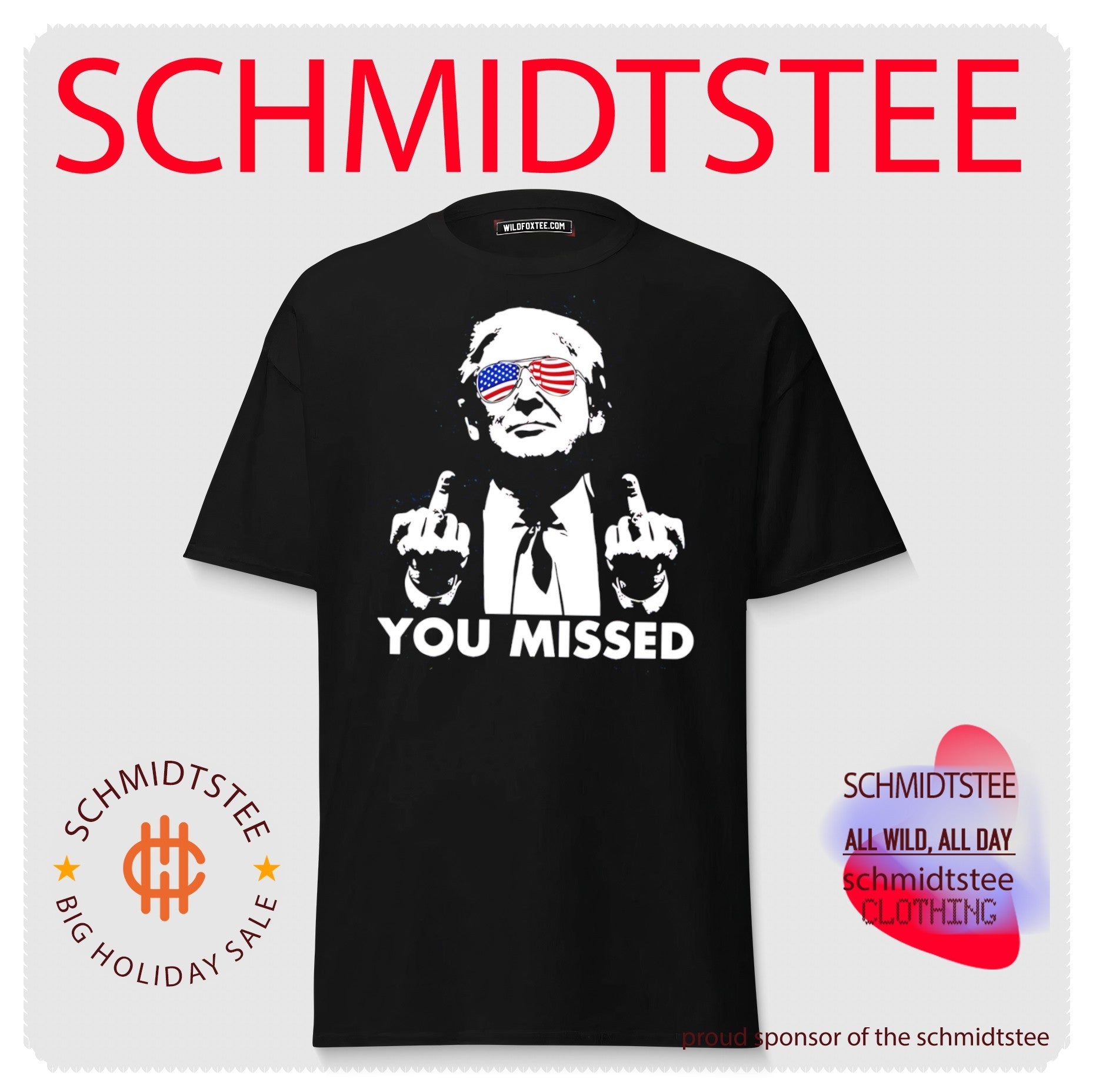 Trump you missed middle finger shirt