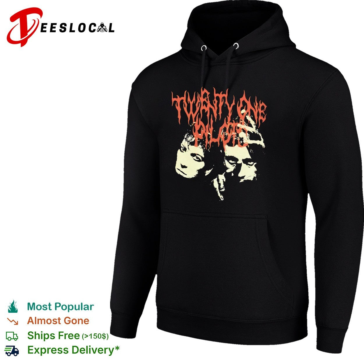 Twenty One Pilots band portrait and logo shirt