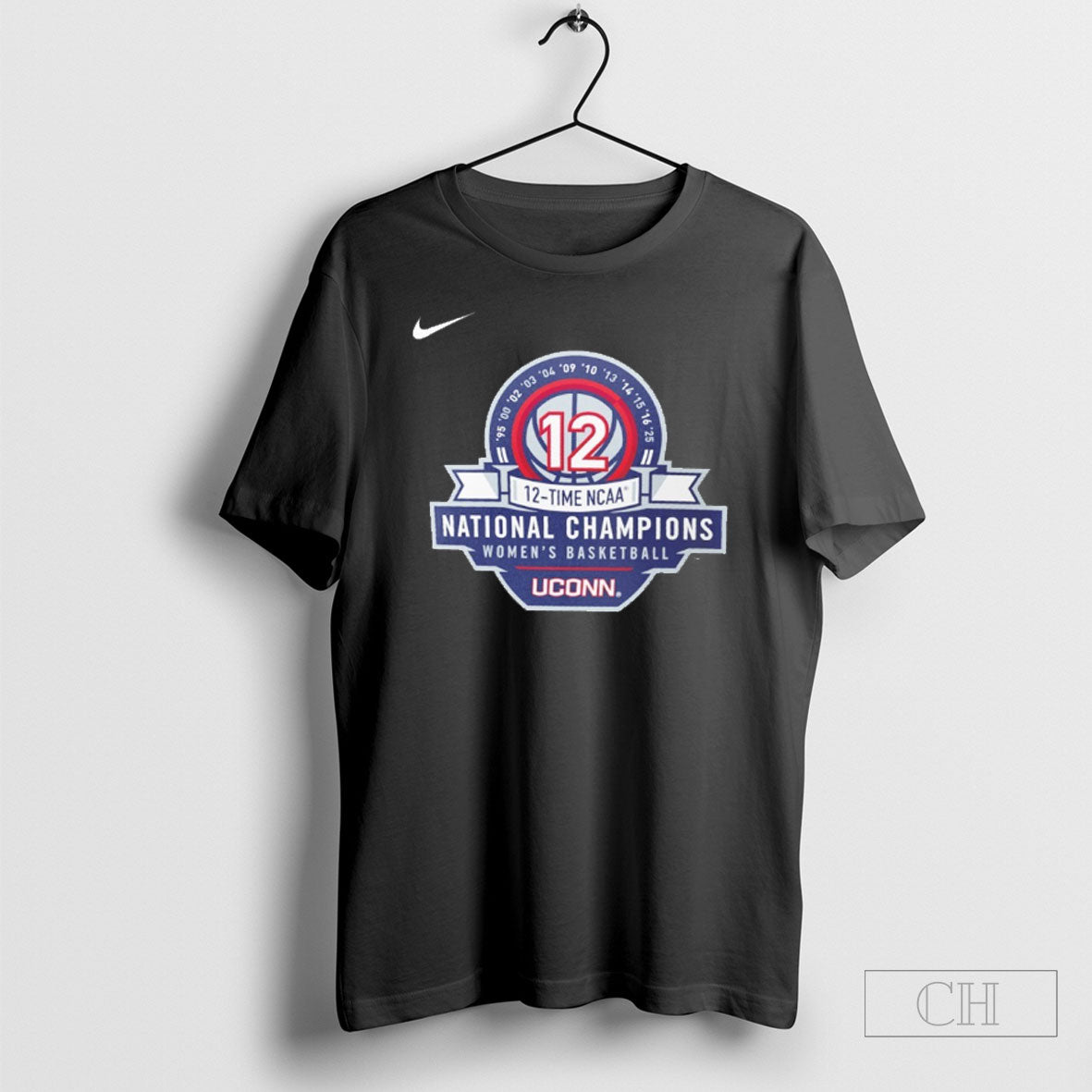 Uconn Huskies 12 Time Ncaa National Champions Womens Basketball Shirt Tee