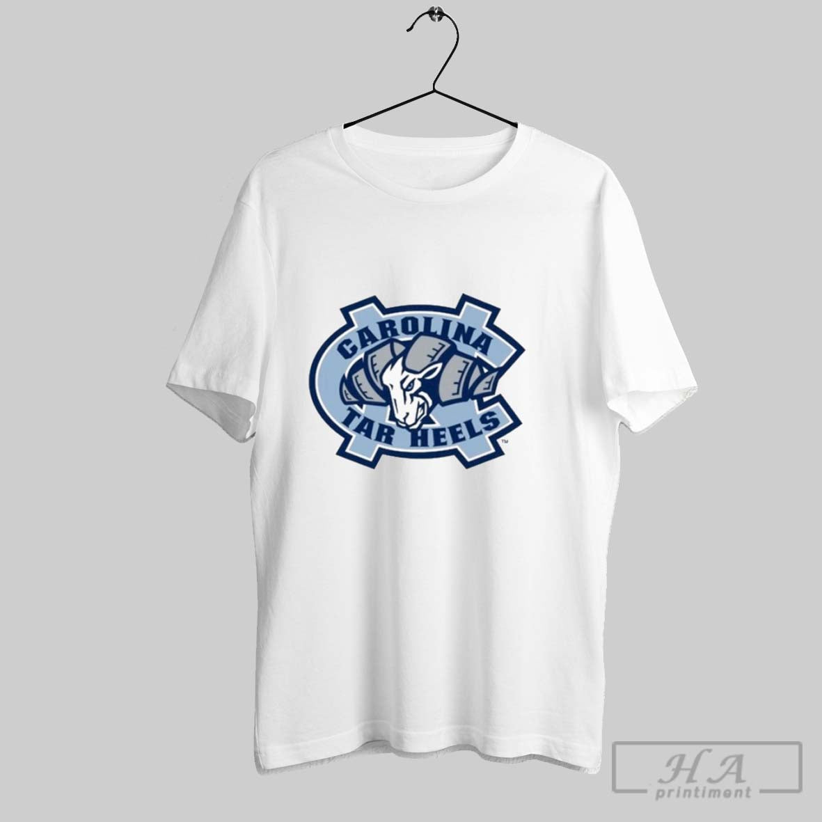 Unc Tar Heels Carolina Blue Rameses Mascot Ram Logo T Shirts