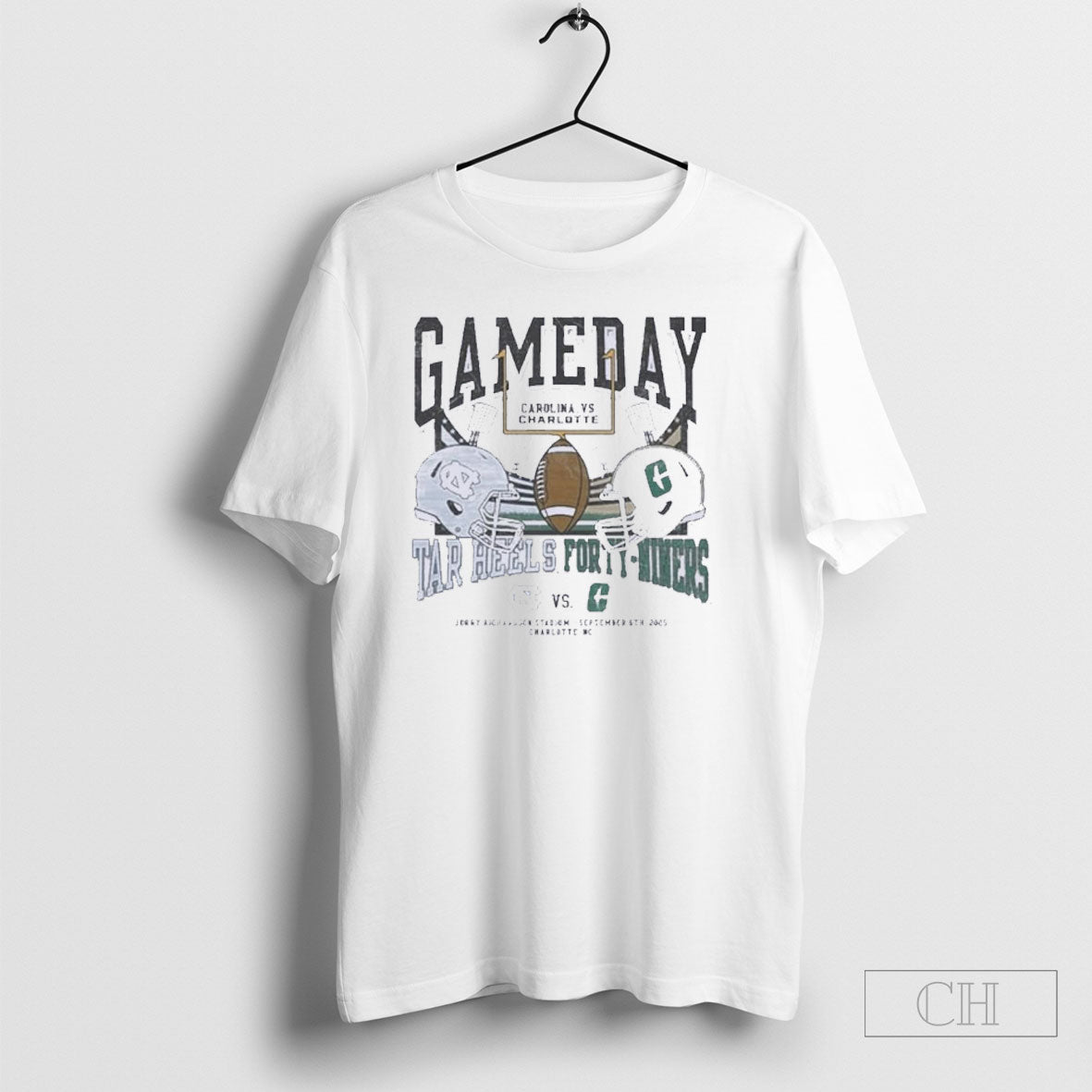 Unc Tar Heels Vs Charlotte 2025 Gameday Showdown Football T Shirt Tee