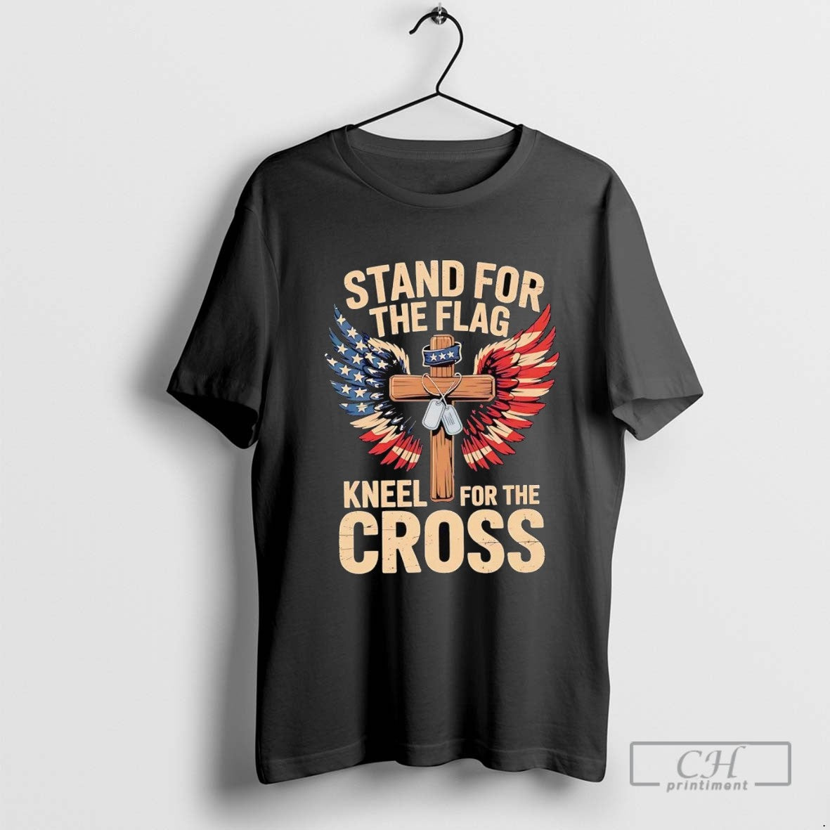 Us Veteran Stand For The Flag Kneel For The Cross