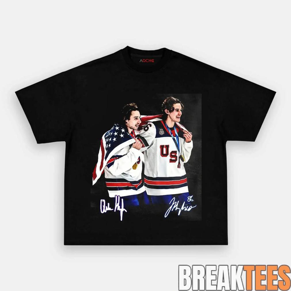 USA Hockey Jack Hughes Champion Graphic Shirt