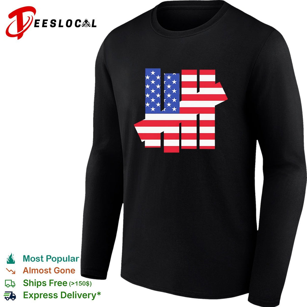 USA flag Undefeated logo shirt
