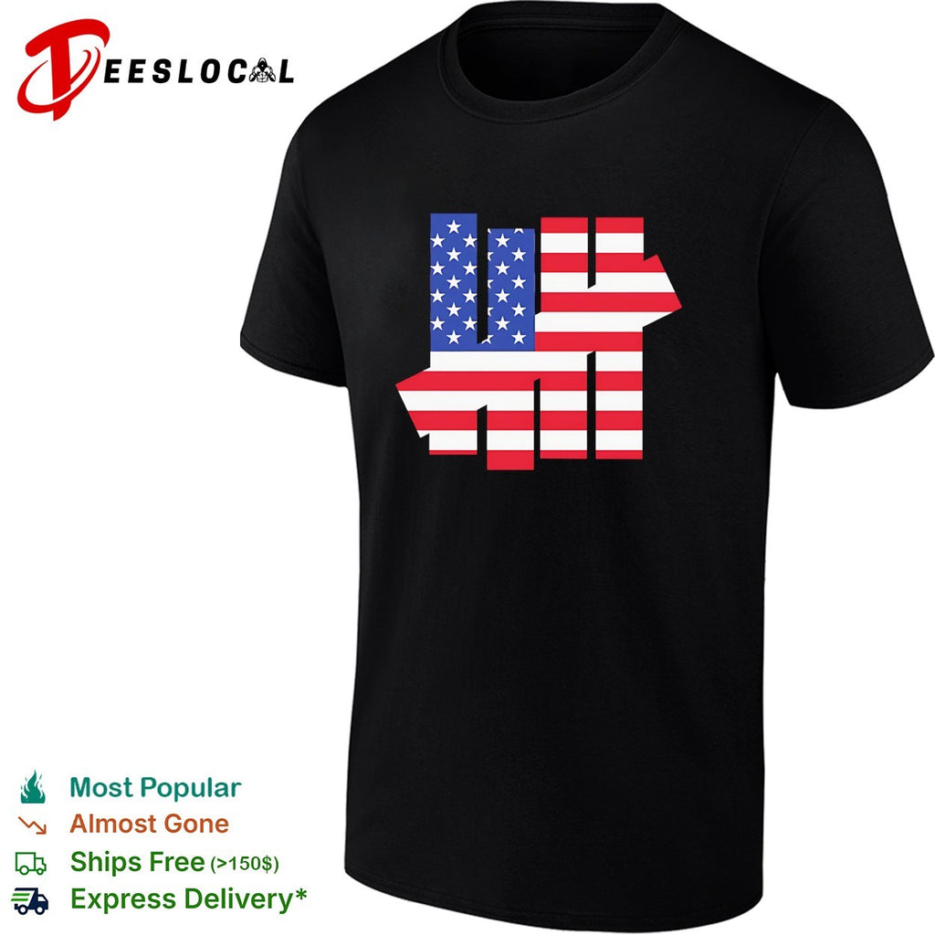 USA flag Undefeated logo shirt