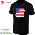 USA flag Undefeated logo shirt