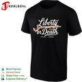 USA liberty or death flag wrapped rifle liberty or death 1776 2026 shirt