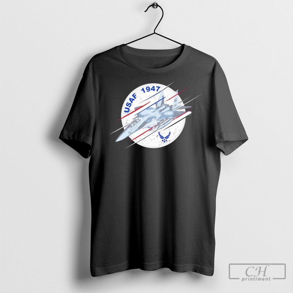 Usaf 1947 F15 Fury Military Jet Graphic Shirt Sweater