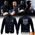 USMNT 2026 Stripes Match Black Baseball Jacket