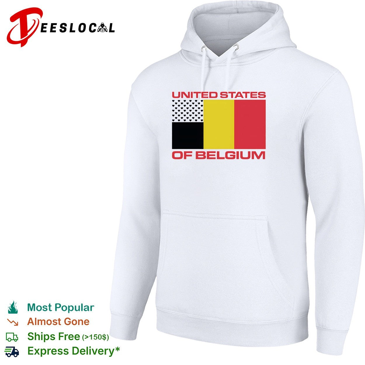United States of Belgium flag shirt