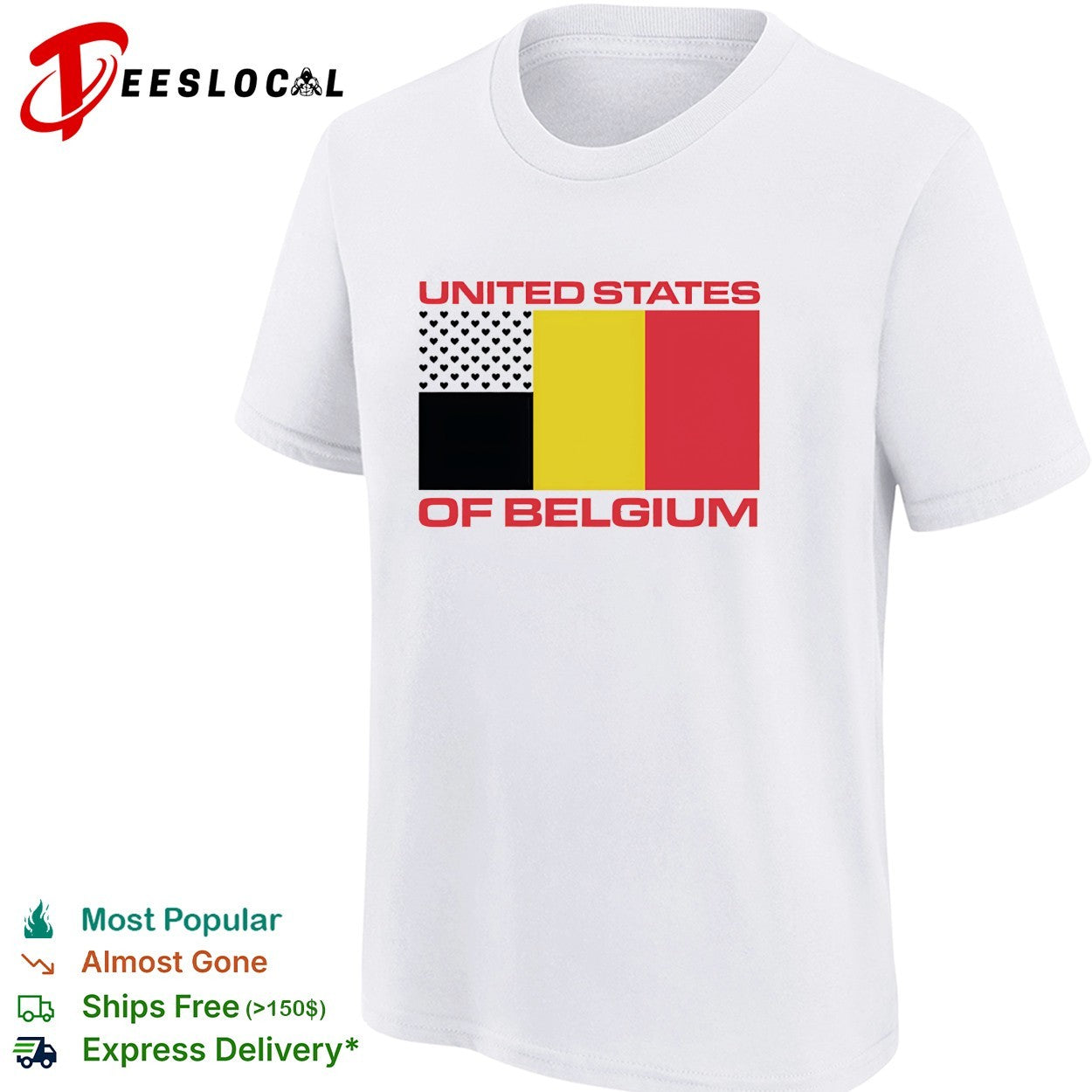 United States of Belgium flag shirt