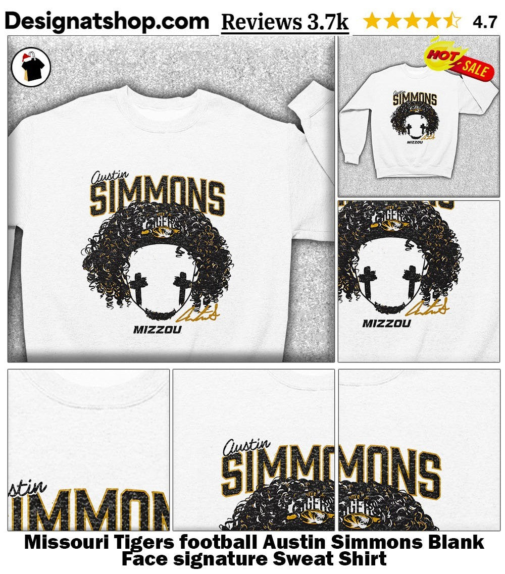 Missouri Tigers football Austin Simmons Blank Face signature shirt