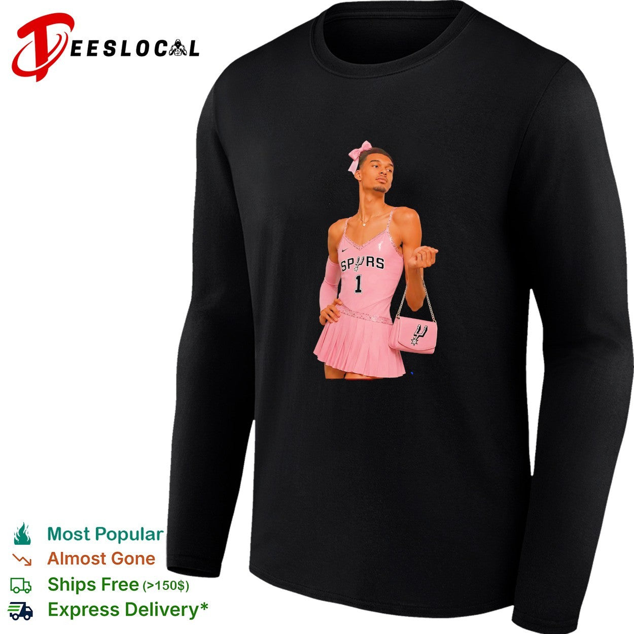 Victor Wembanyama San Antonio Spurs gay pink dress funny shirt
