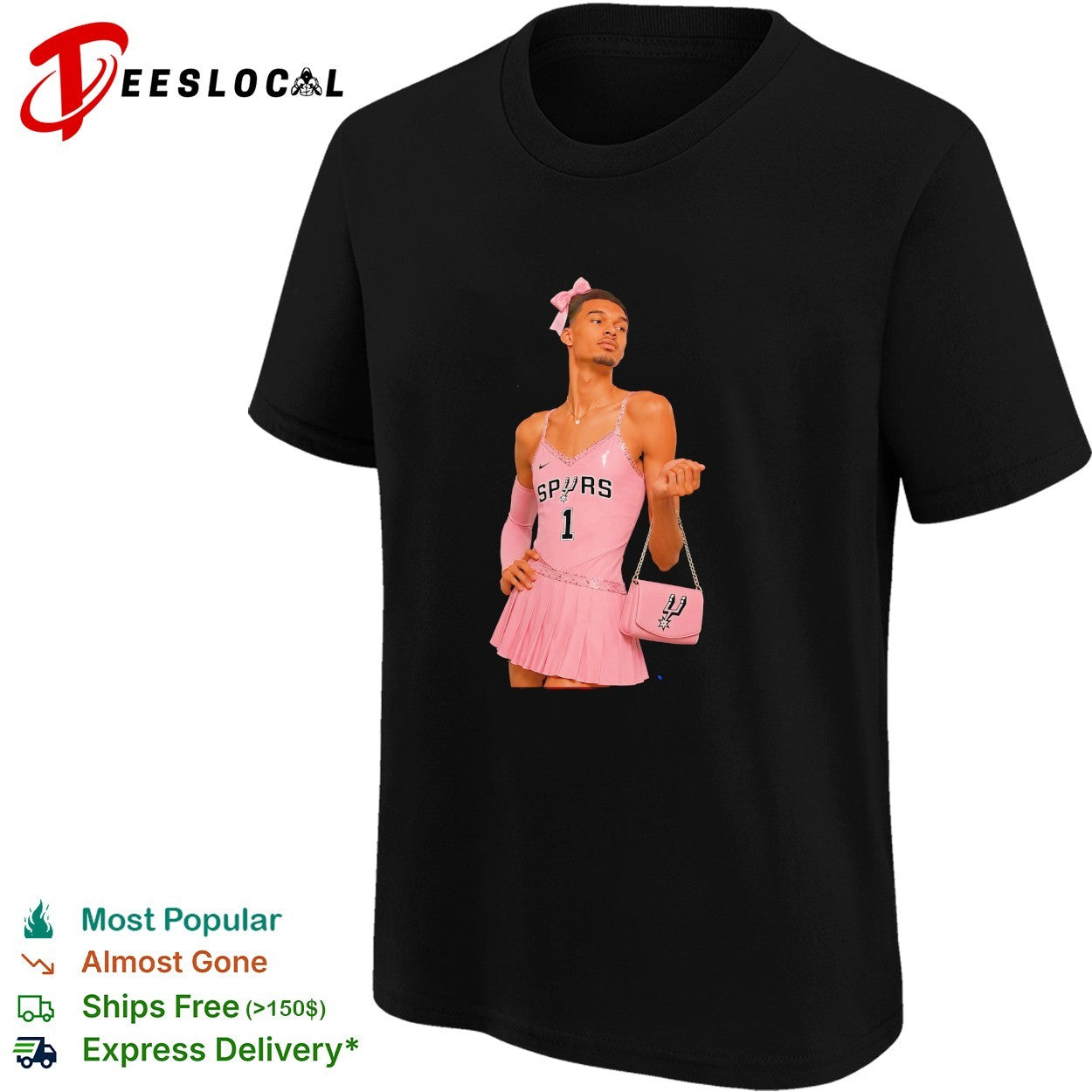Victor Wembanyama San Antonio Spurs gay pink dress funny shirt