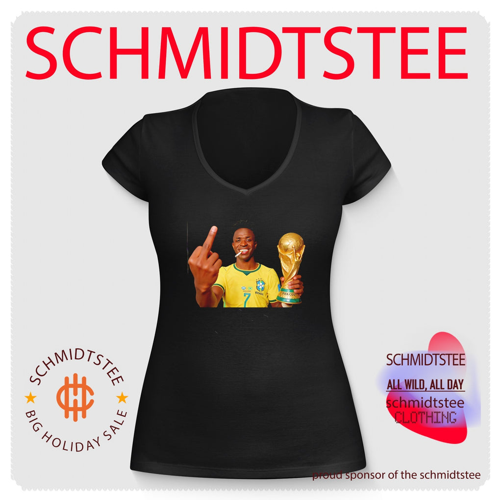 Vinicius Jr smoking holding trophy middle finger 2026 World Cup shirt