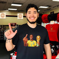 Vinicius Jr smoking holding trophy middle finger 2026 World Cup shirt