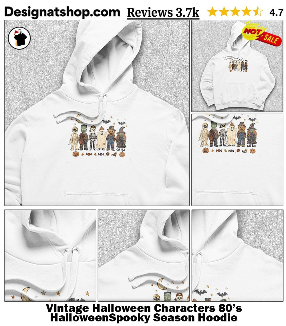 Vintage Halloween Characters 80’s HalloweenSpooky Season shirt